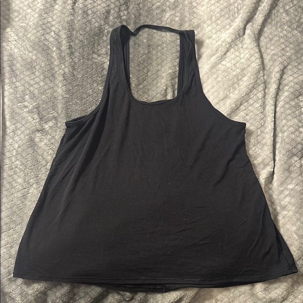 Lululemon cropped Black Sheer tank